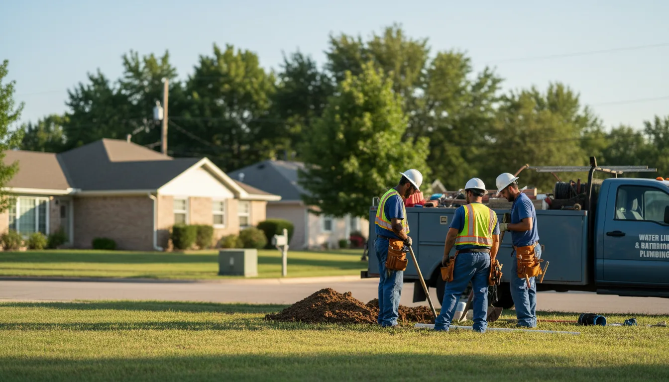 Residential water line and bathroom plumbing service in Littlefield, AZ